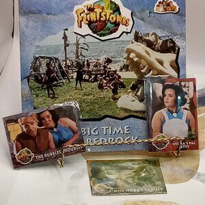 The FLINTSTONES MOVIE Topps 3 Cards & Big Time in BEDROCK Book Rosie Moranis
